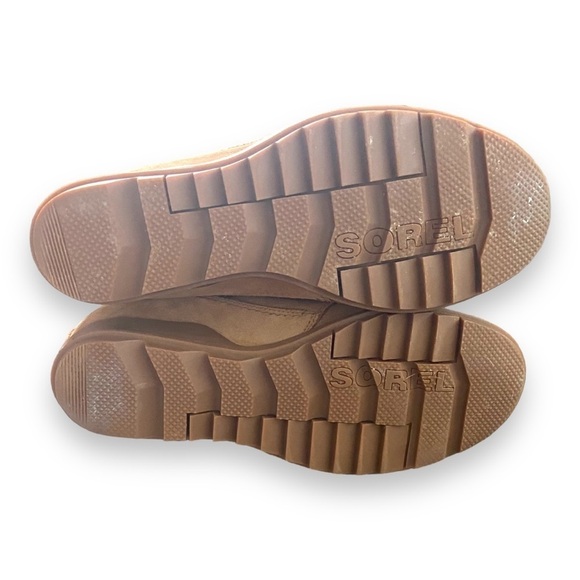 Sorel Evie Women’s Camel Brown Suede Leather Lace Up Boots Sz 7.5 - Picture 3 of 5